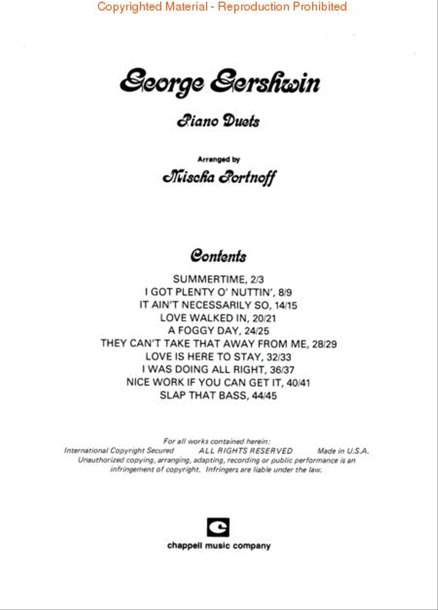 Gershwin Piano Duets Piano Duet scores gallery preview page 2