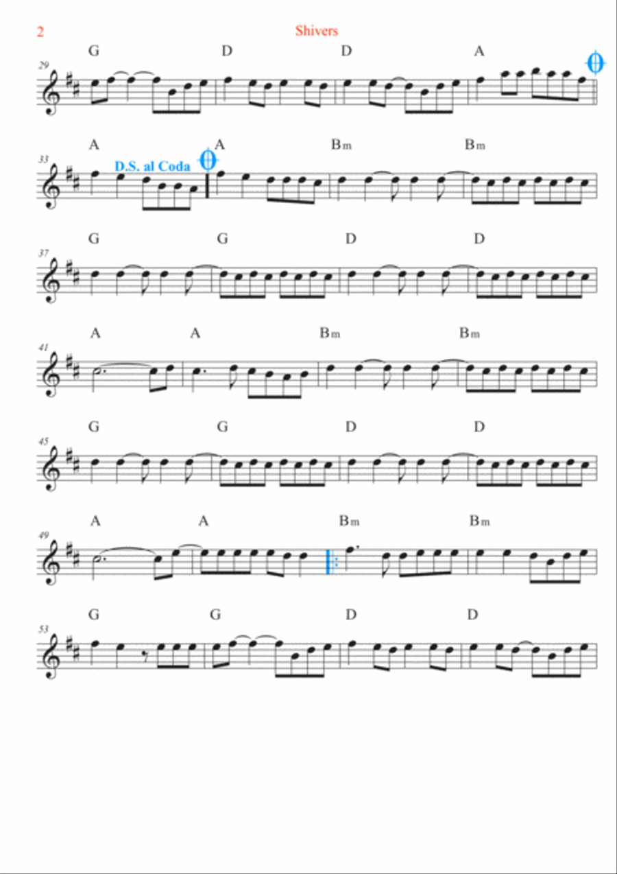 Shivers Electric Guitar scores gallery preview page 2