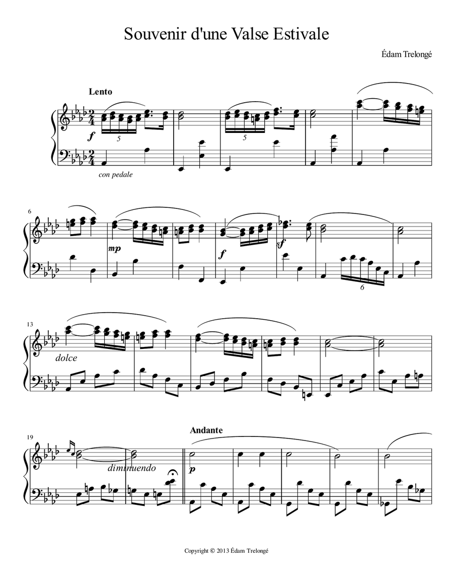 Souvenir d'une Valse Estivale