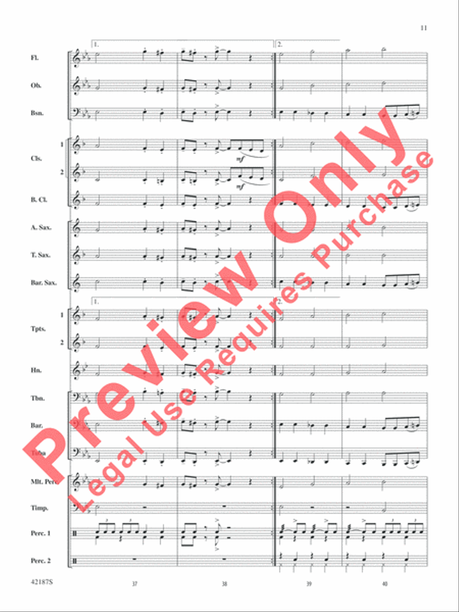 Santa Baby Concert Band scores gallery preview page 12