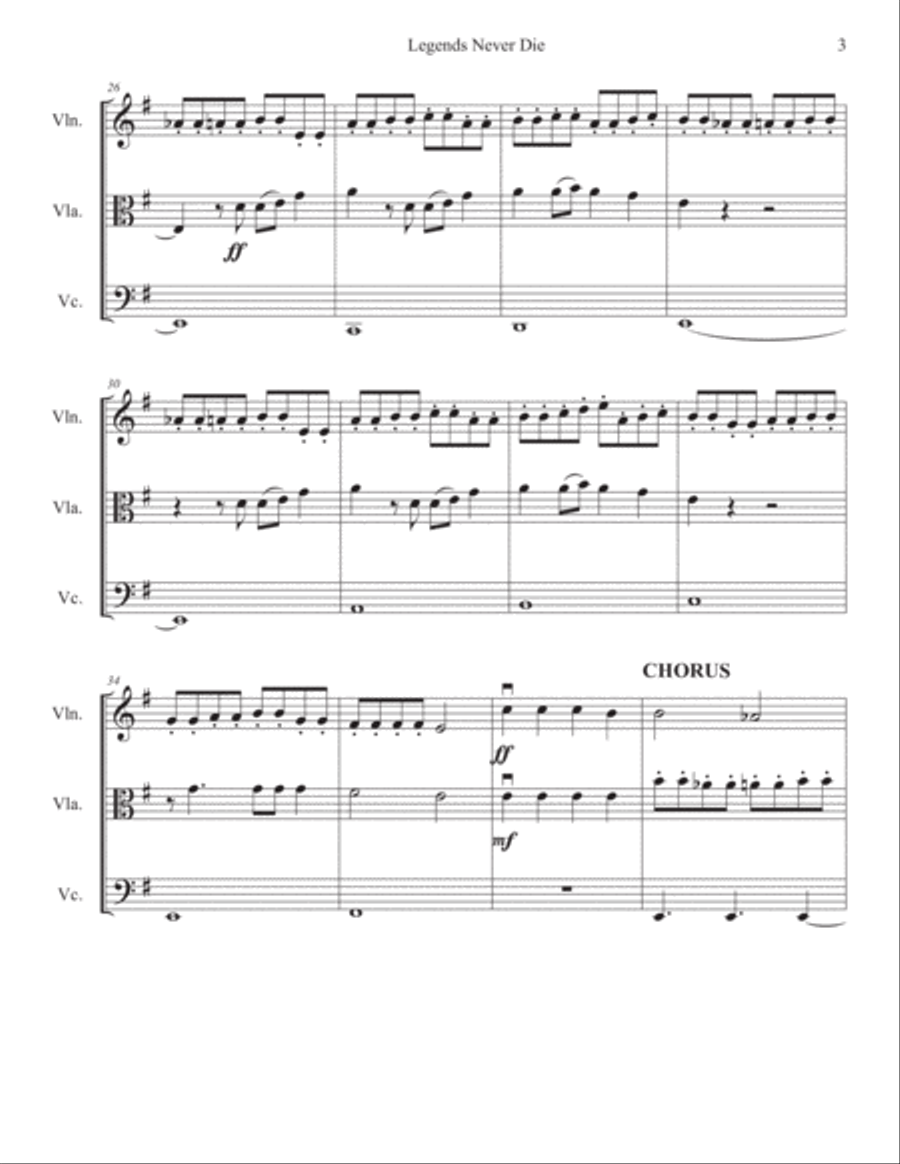 Legends Never Die String Trio scores gallery preview page 3