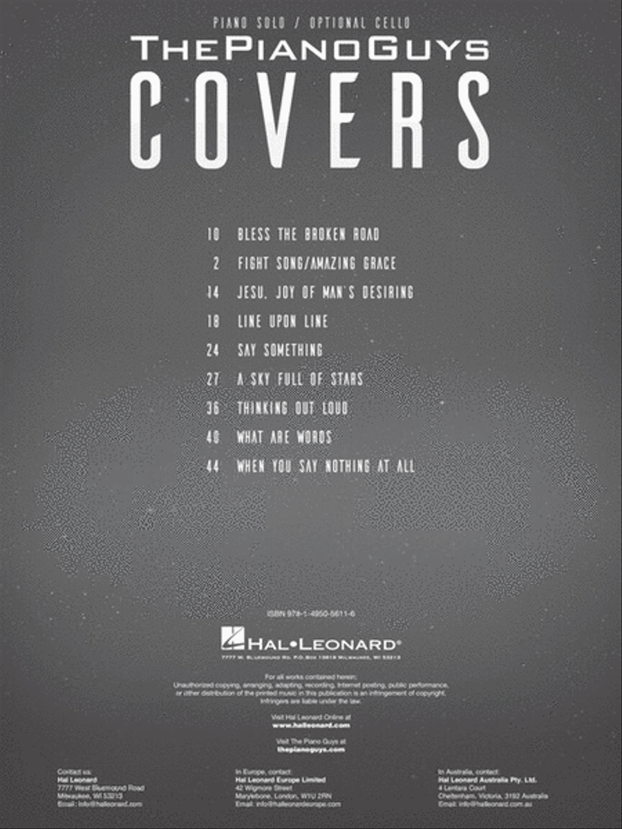 The Piano Guys – Covers Piano Solo scores gallery preview page 2