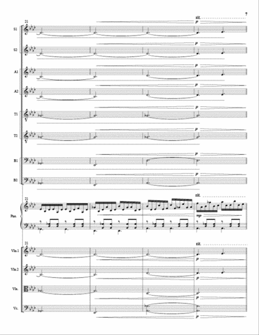 Across the Vast, Eternal Sky (Full Score and Instrumental Parts) Choir scores gallery preview page 6