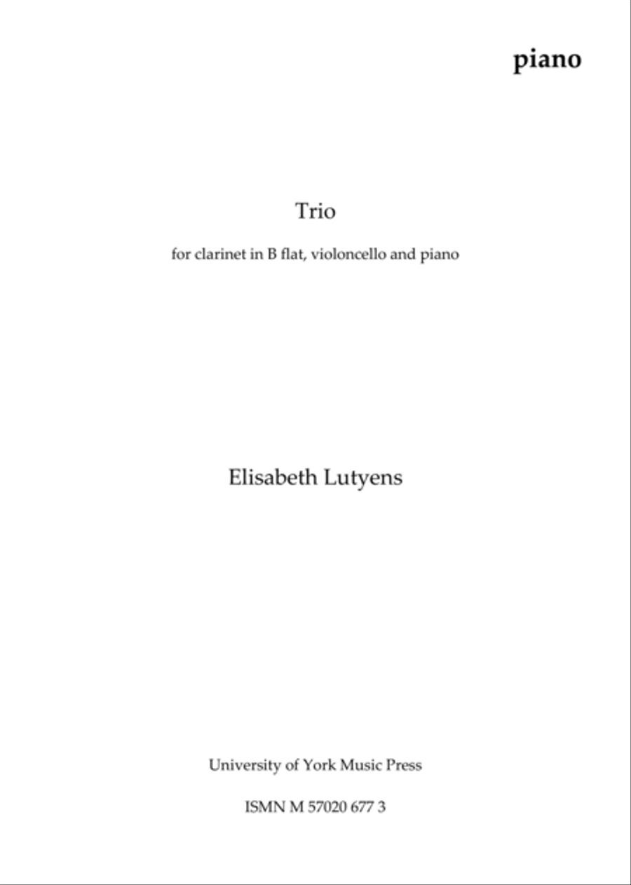 Trio Op.135 Trio Op.135 Clarinet scores gallery preview page 1