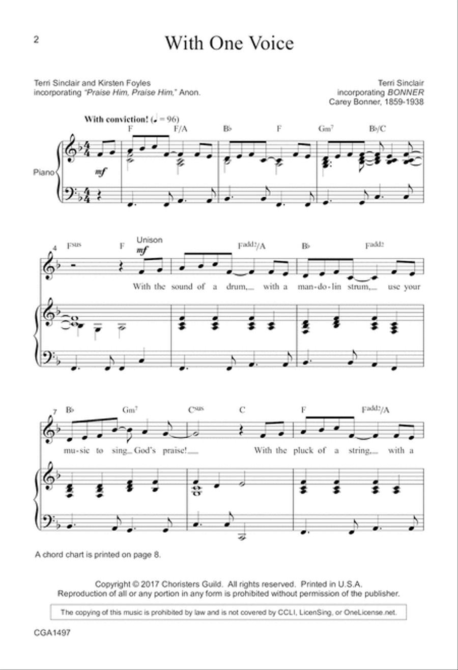 With One Voice 2-Part scores gallery preview page 2