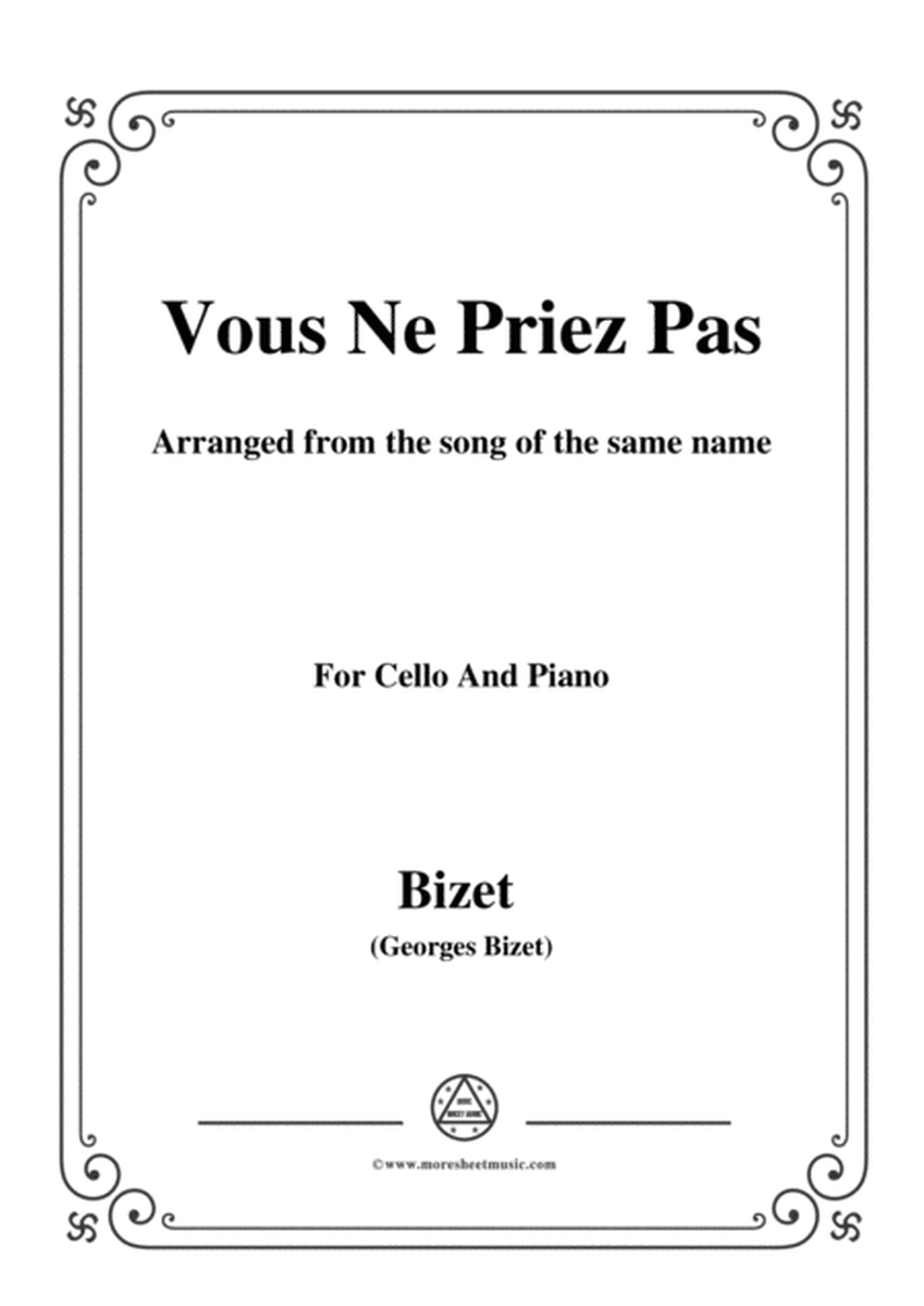 Bizet-Vous Ne Priez Pas,for Cello and Piano image number null