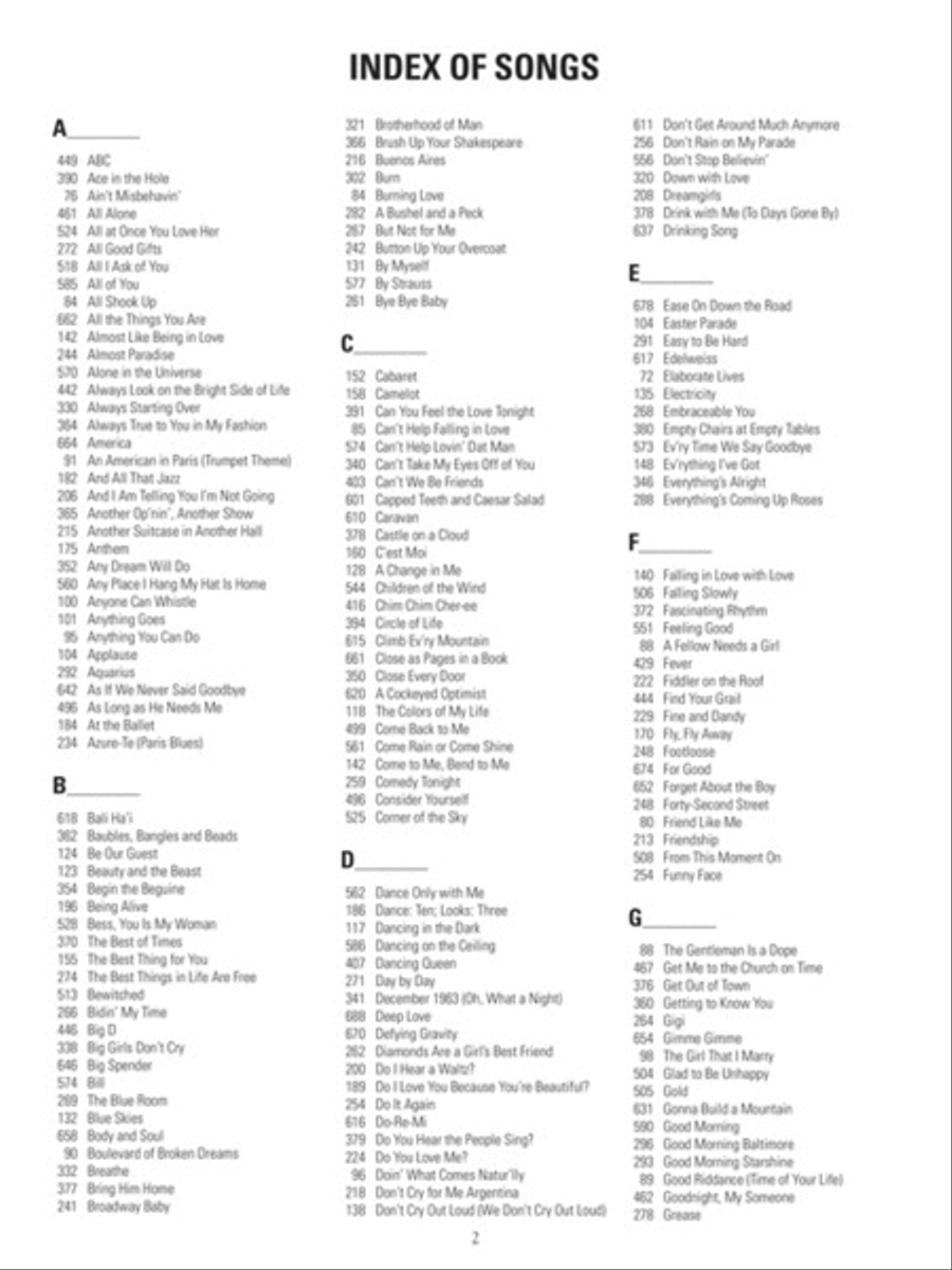 The New Broadway Fake Book Voice scores gallery preview page 3