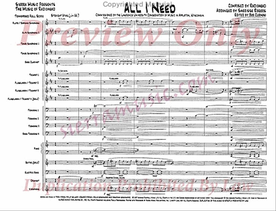All I Need Jazz Ensemble scores gallery preview page 2