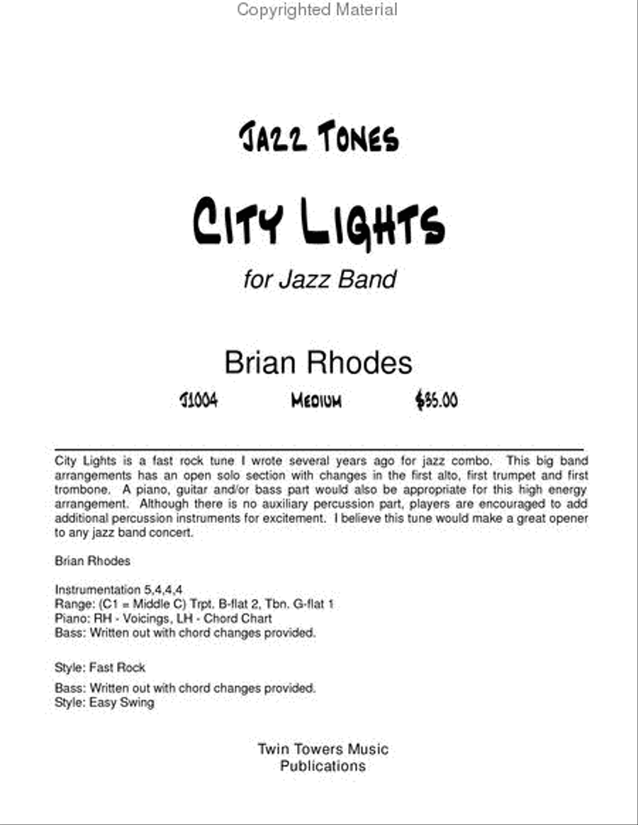 City Lights Jazz Ensemble scores gallery preview page 2