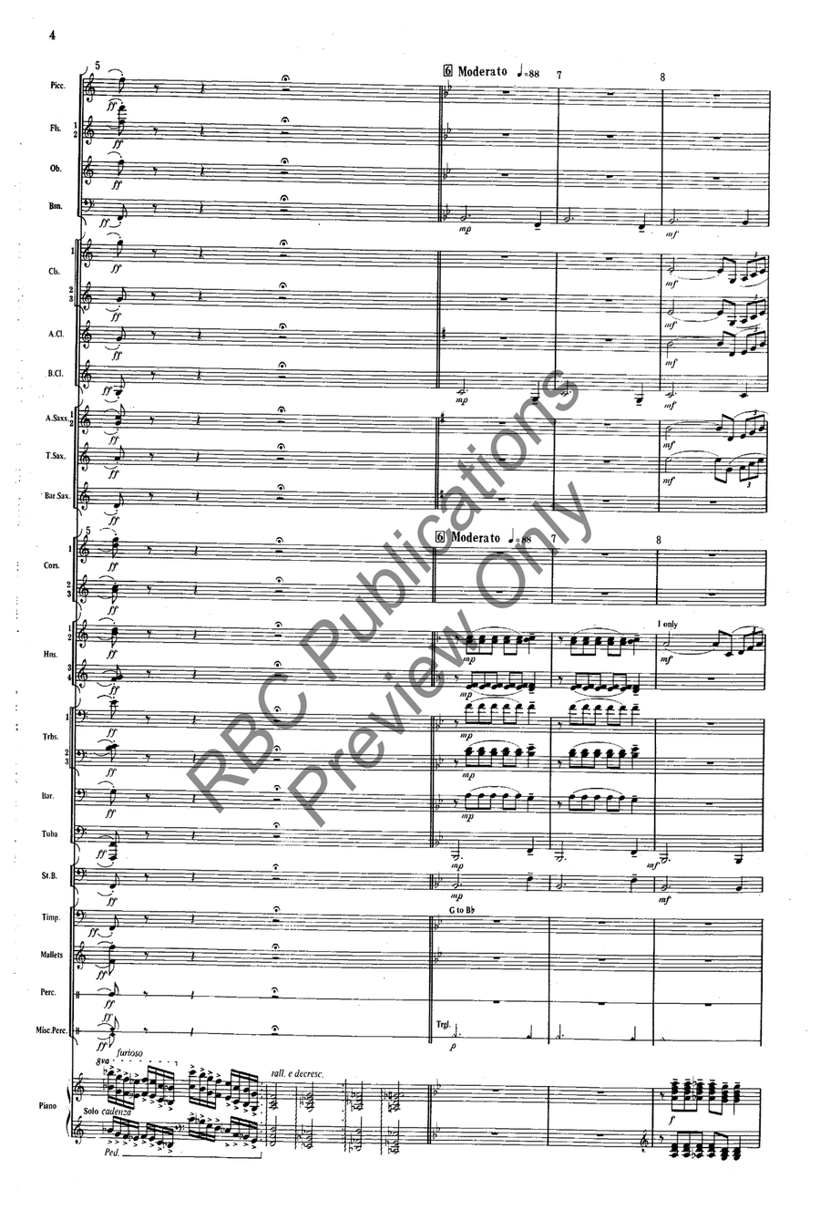 Concertante For Piano And Band Concert Band scores gallery preview page 5