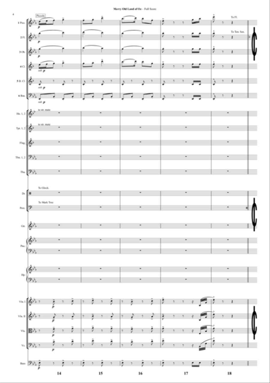 The Merry Old Land Of Oz Full Orchestra scores gallery preview page 4