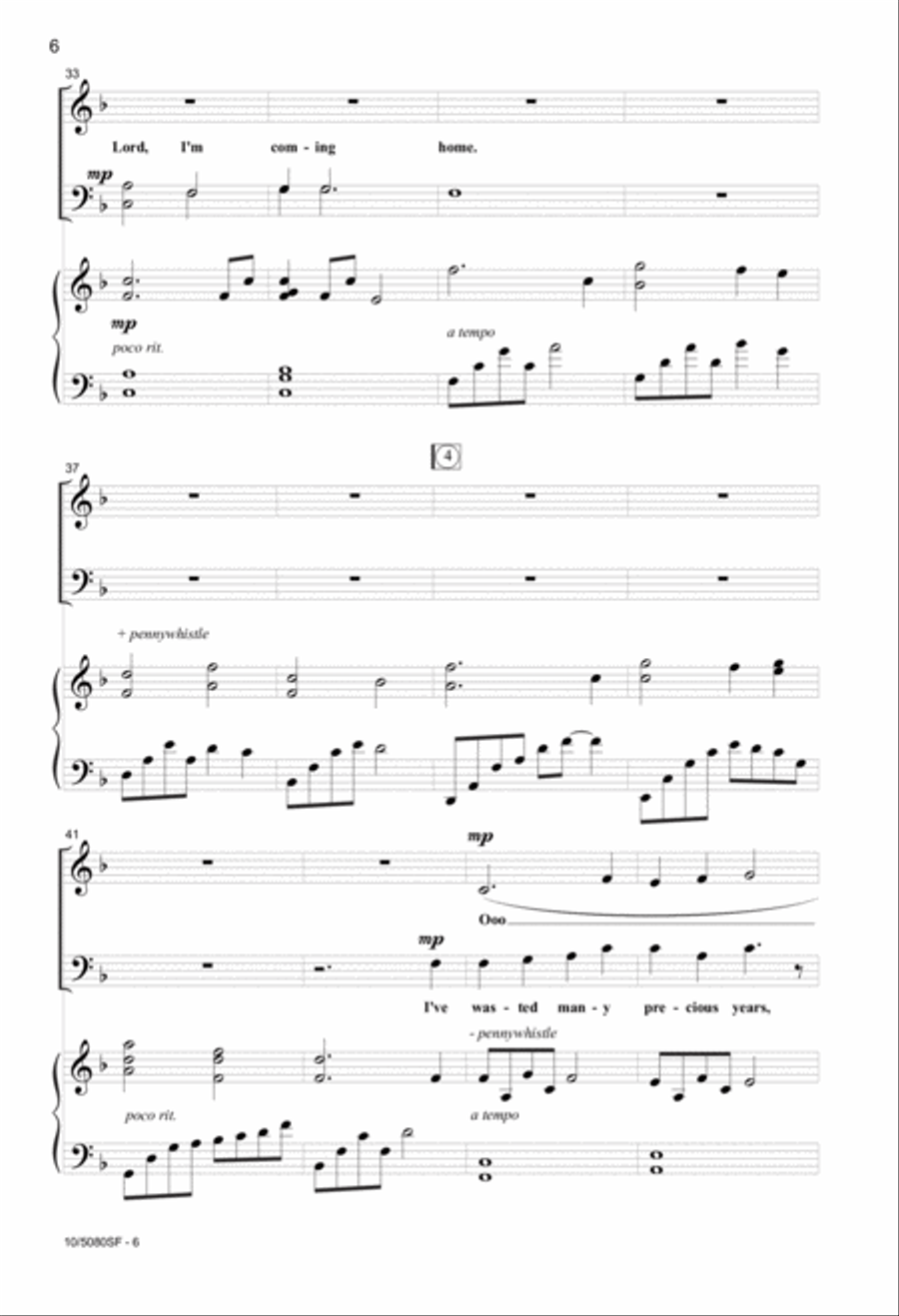 Lord, I'm Coming Home Lord, I'm Coming Home 4-Part scores gallery preview page 5