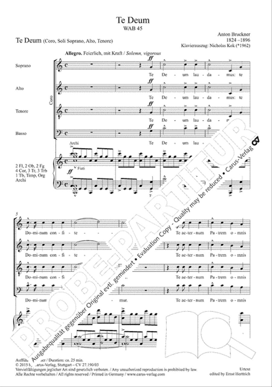 Te Deum 4-Part scores gallery preview page 6