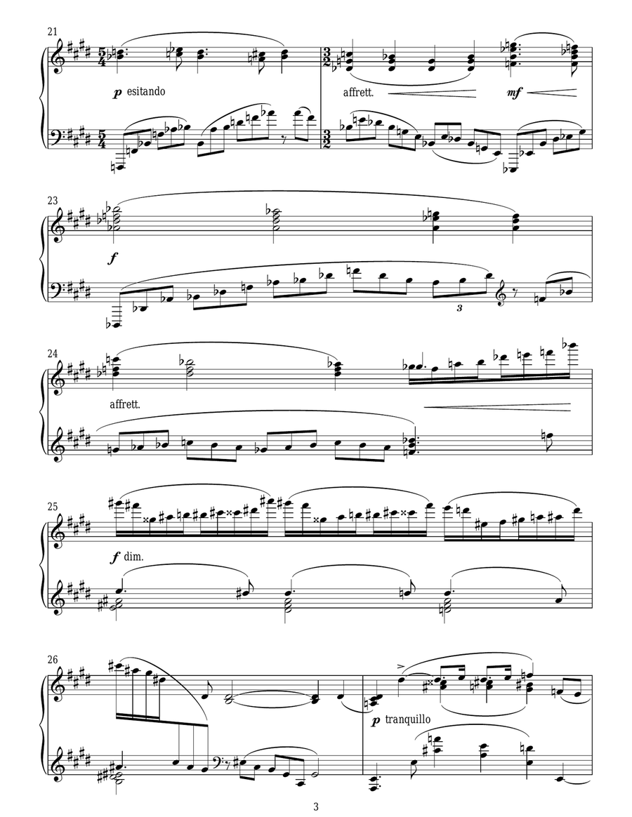The White Peacock, From Roman Sketches Op. 7 Piano Solo scores gallery preview page 3