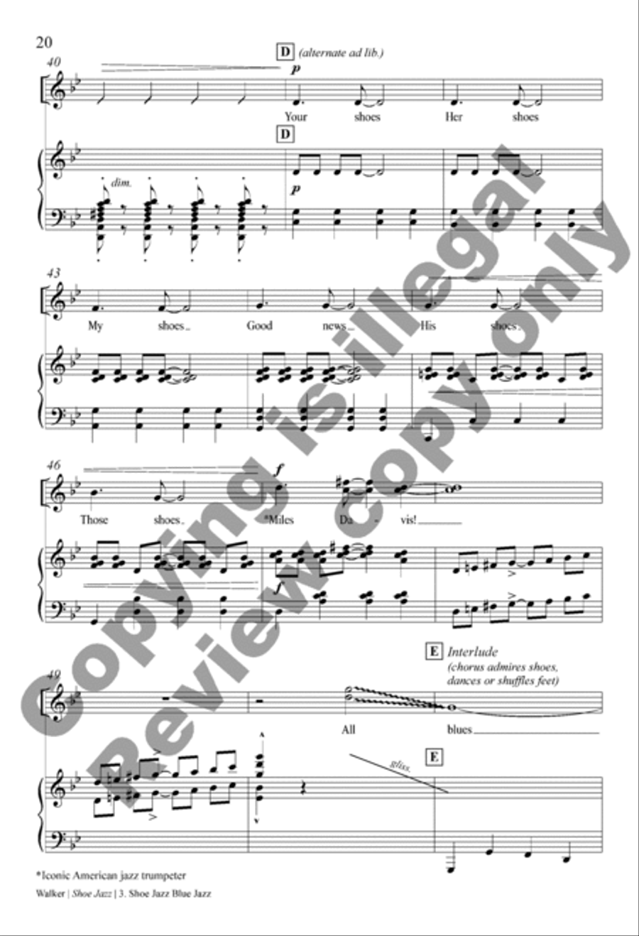Shoe Jazz (Choral Score) Shoe Jazz (Choral Score) 2-Part scores gallery preview page 21