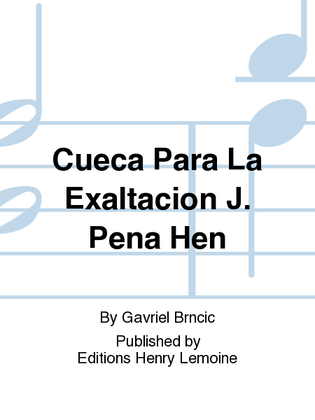 Book cover for Cueca Para La Exaltacion J. Pena Hen