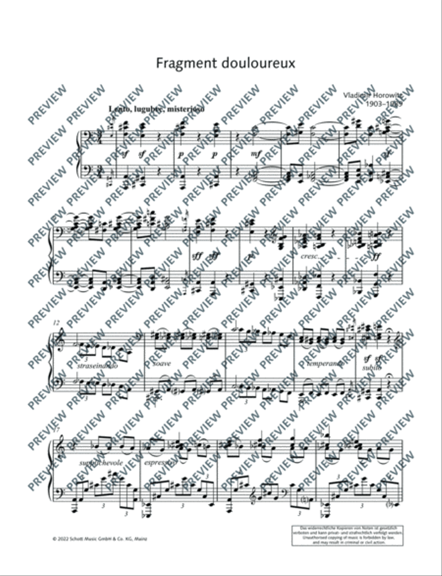 Fragment douloureux Piano Solo scores gallery preview page 7