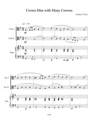 Crown Him with Many Crowns (Viola Duet with Piano Accompaniment)