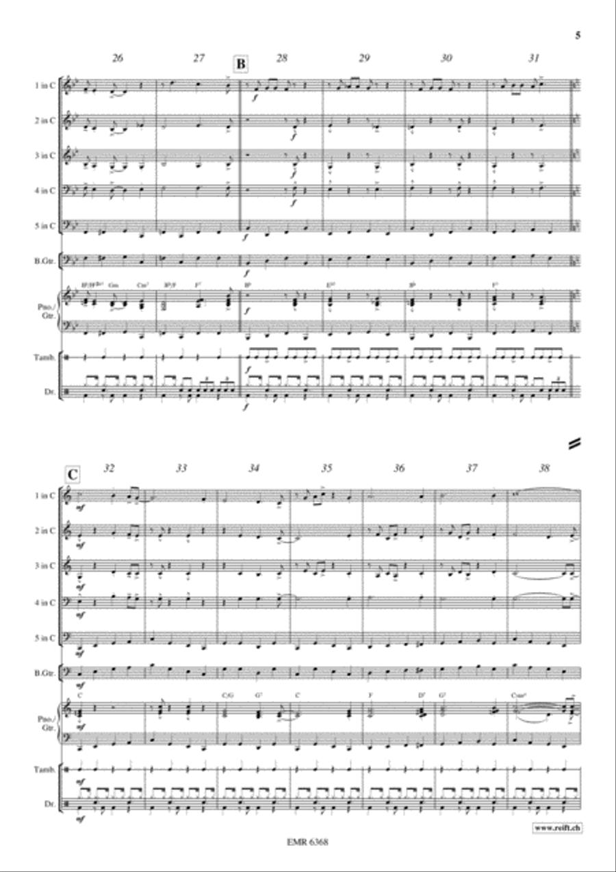 Joyful Christmas Brass Band scores gallery preview page 6