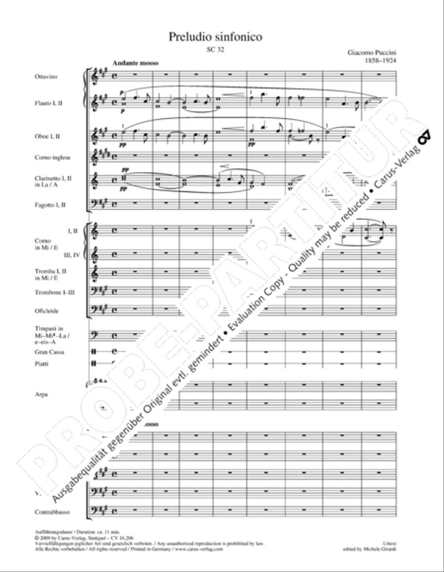 Preludio sinfonico Orchestra scores gallery preview page 6