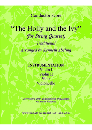 Book cover for The Holly and the Ivy (for String Quartet)