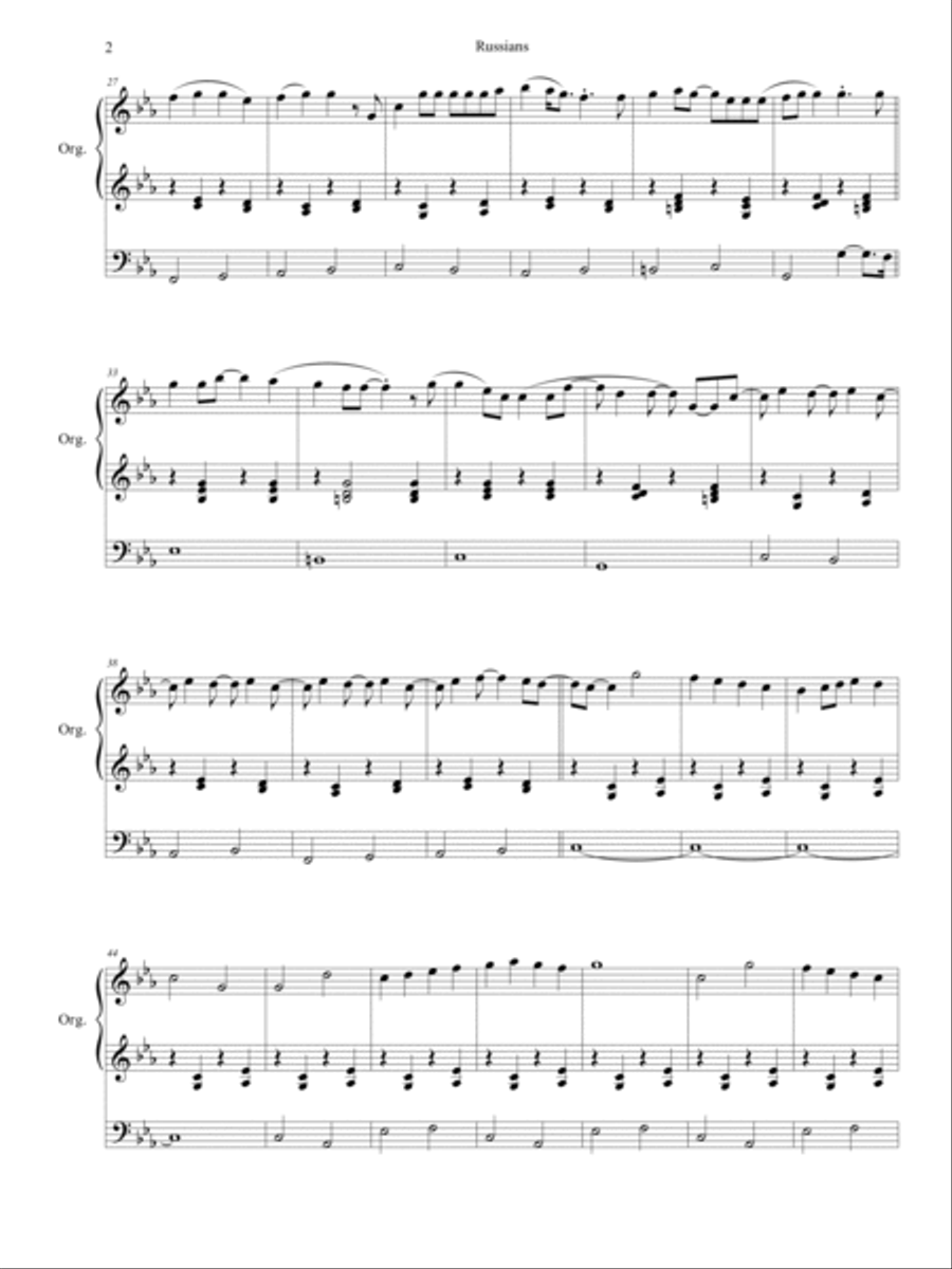 Russians Organ Solo scores gallery preview page 3