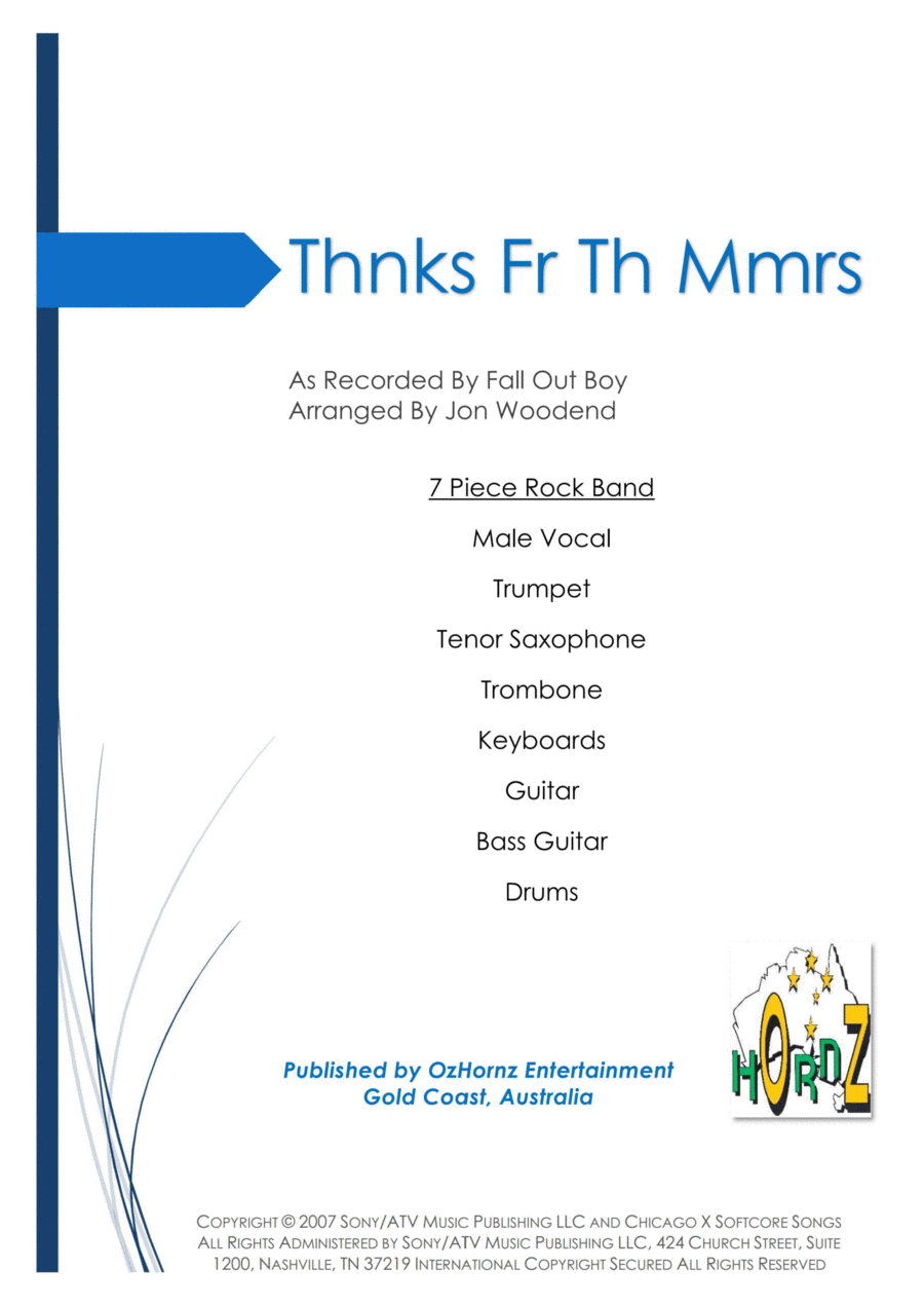 Thnks Fr Th Mmrs Thnks Fr Th Mmrs Jazz Ensemble scores gallery preview page 1