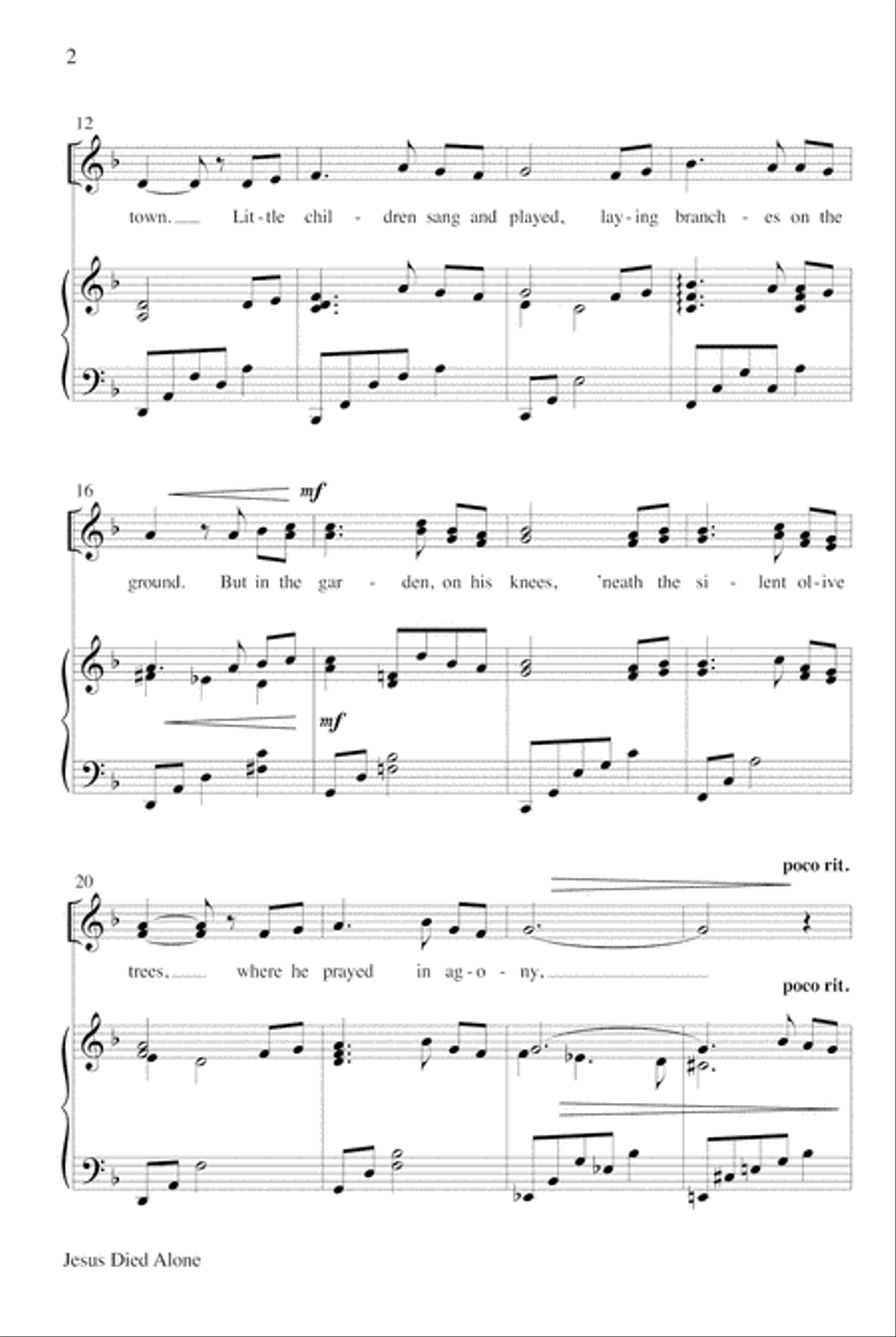 Jesus Died Alone 4-Part scores gallery preview page 3