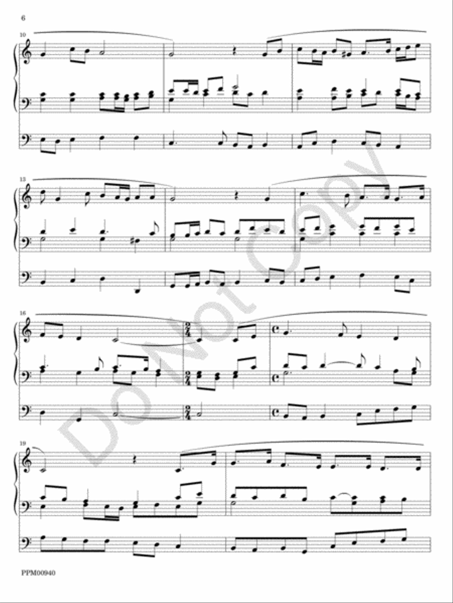 Variations on Sleepers Wake! Organ Solo scores gallery preview page 8