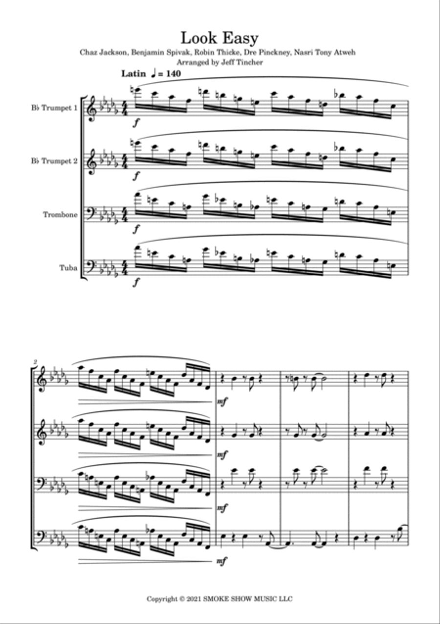 Look Easy Look Easy Brass Ensemble scores gallery preview page 2