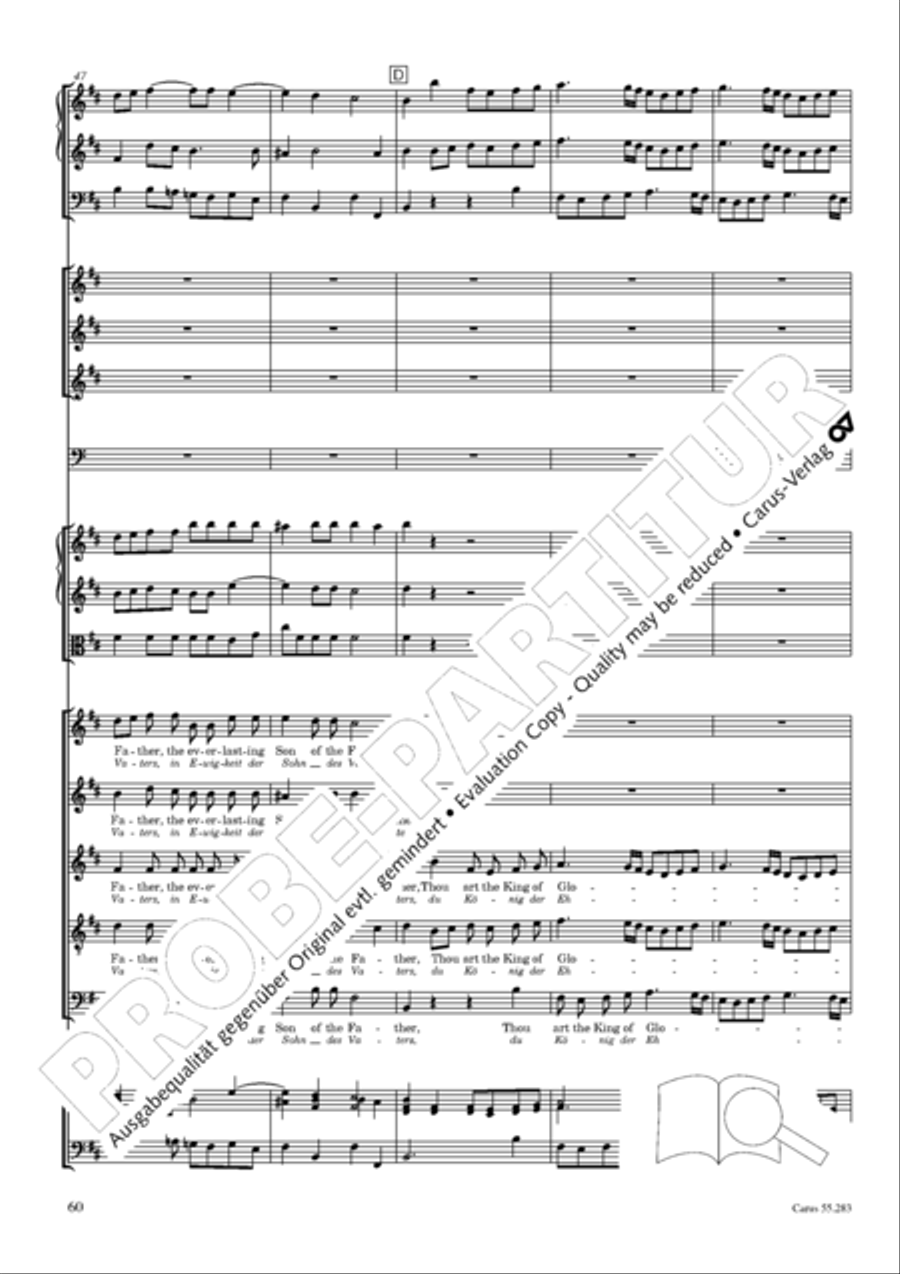 Te Deum for the Victory of Dettingen SSATB scores gallery preview page 77