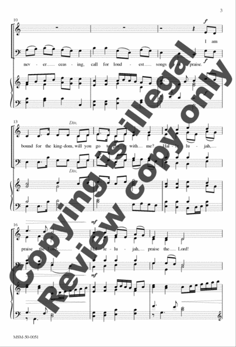 Come, Thou Fount of Every Blessing 4-Part scores gallery preview page 3