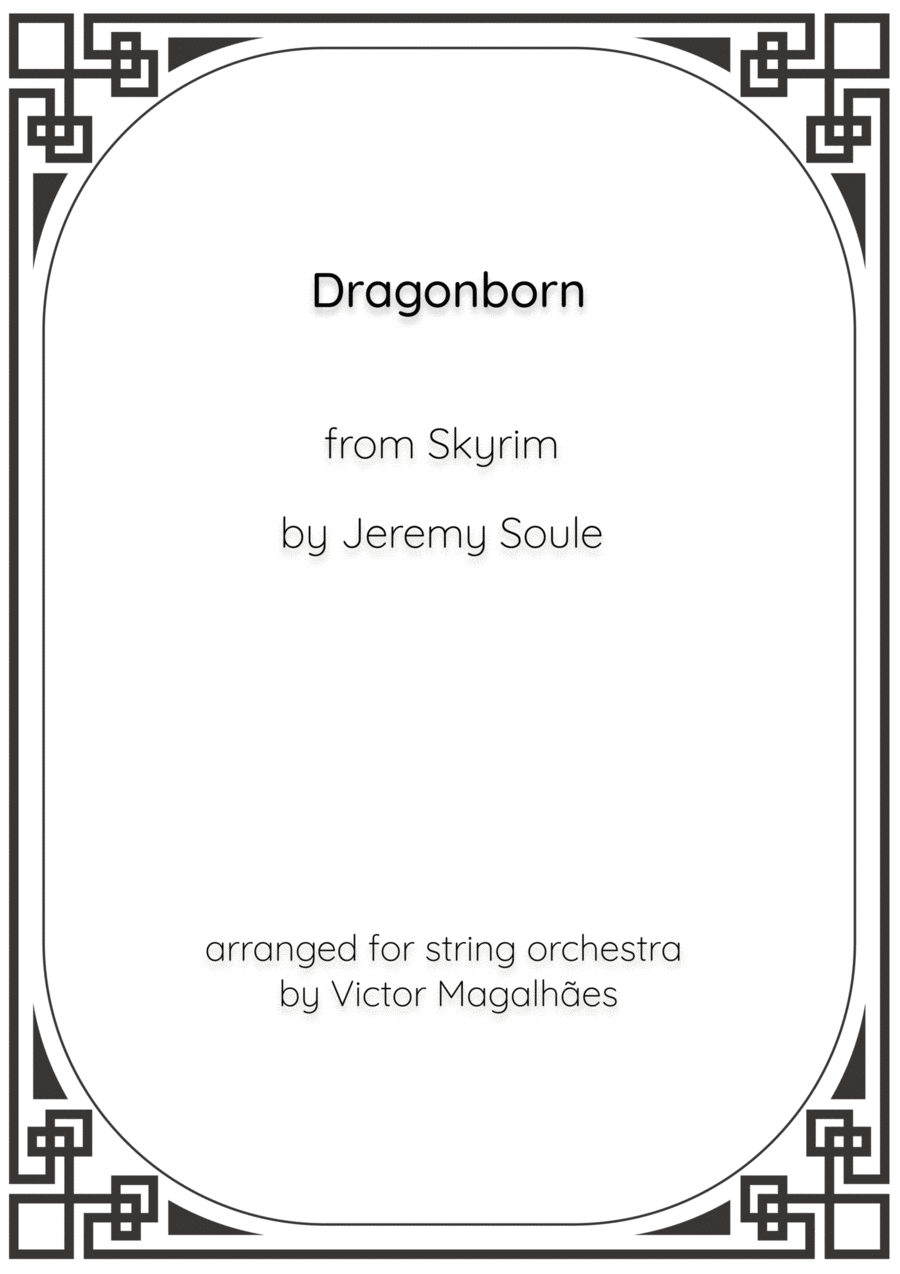 Dragonborn (skyrim Theme) String Orchestra scores gallery preview page 1