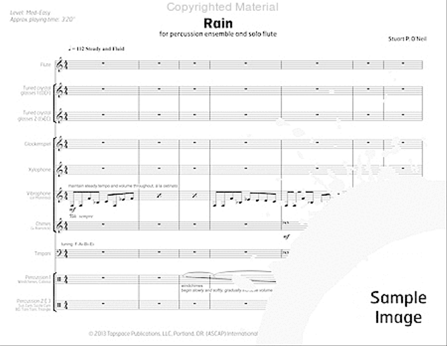 Rain Rain Percussion Ensemble scores gallery preview page 5