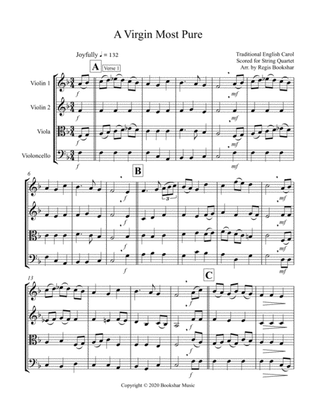 A Virgin Most Pure (F) (String Quartet - 2 Violins, 1 Viola, 1 Cello)