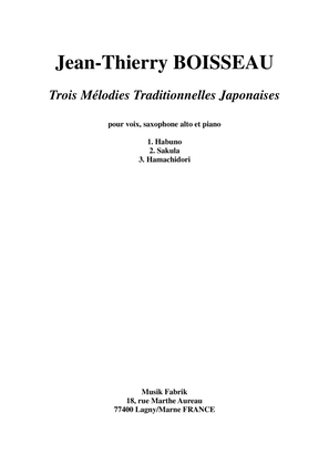 Jean-Thierry Boisseau: Trois Mélodies Japonaises for medium voice, alto saxophone and piano
