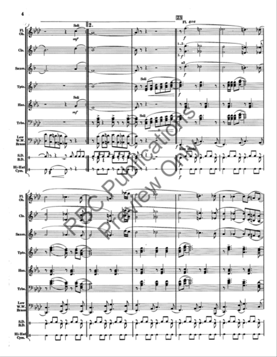Lonesome Road (Score) Concert Band scores gallery preview page 5