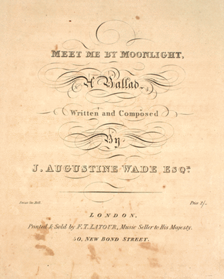Book cover for Meet Me By Moonlight. A Ballad