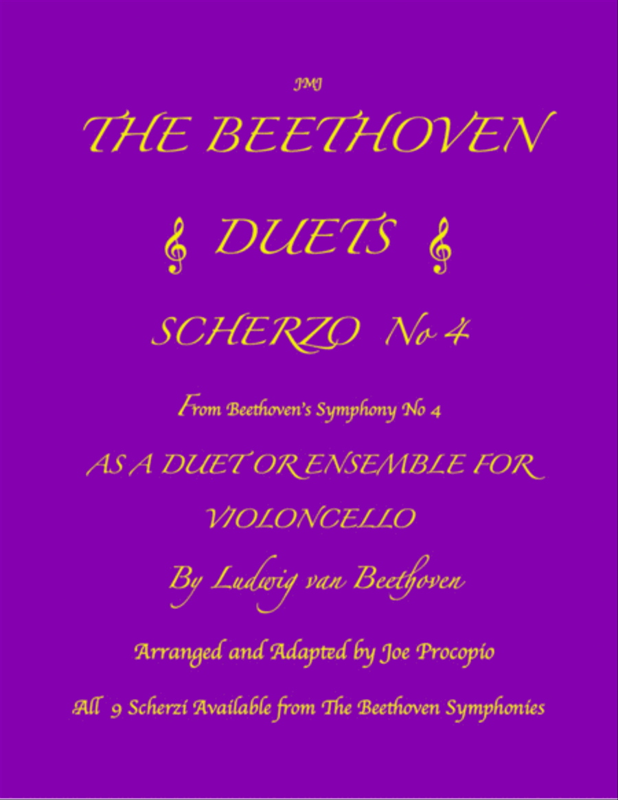 THE BEETHOVEN DUETS FOR CELLO VOLUME 2 SCHERZI 4, 5 and 6 String Duet scores gallery preview page 3