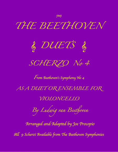 THE BEETHOVEN DUETS FOR CELLO VOLUME 2 SCHERZI 4, 5 and 6 image number null