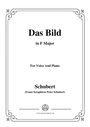 Schubert-Das Bild,in F Major,Op.165 No.3,for Voice and Piano