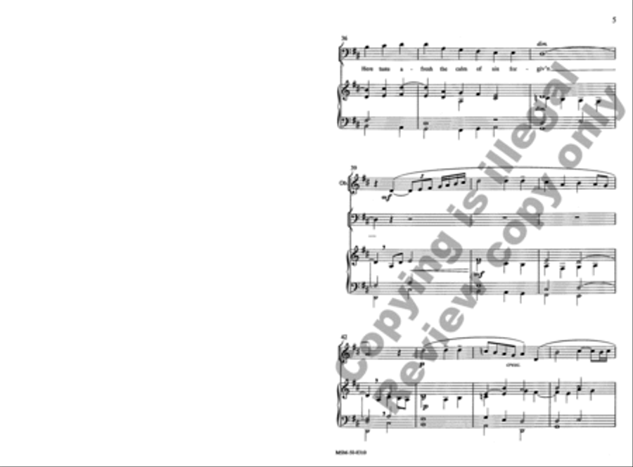 Here, O My Lord, I See Thee Face to Face 4-Part scores gallery preview page 5