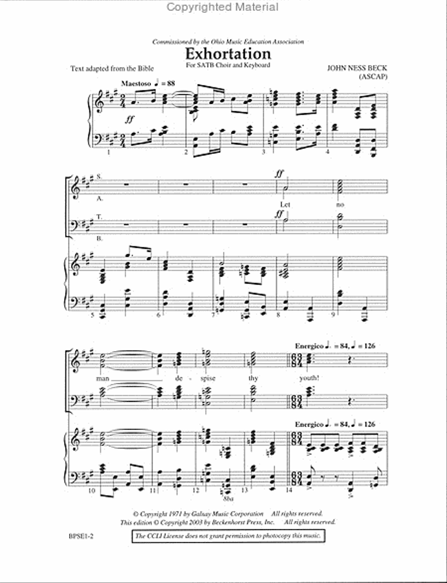 Exhortation 4-Part scores gallery preview page 2