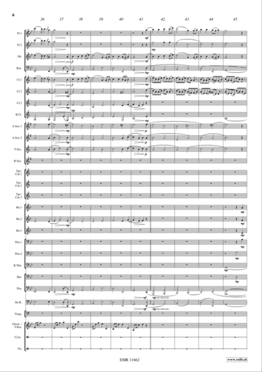 My Heart Will Always Wander Concert Band scores gallery preview page 7