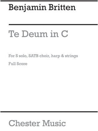 Book cover for Te Deum In C Score