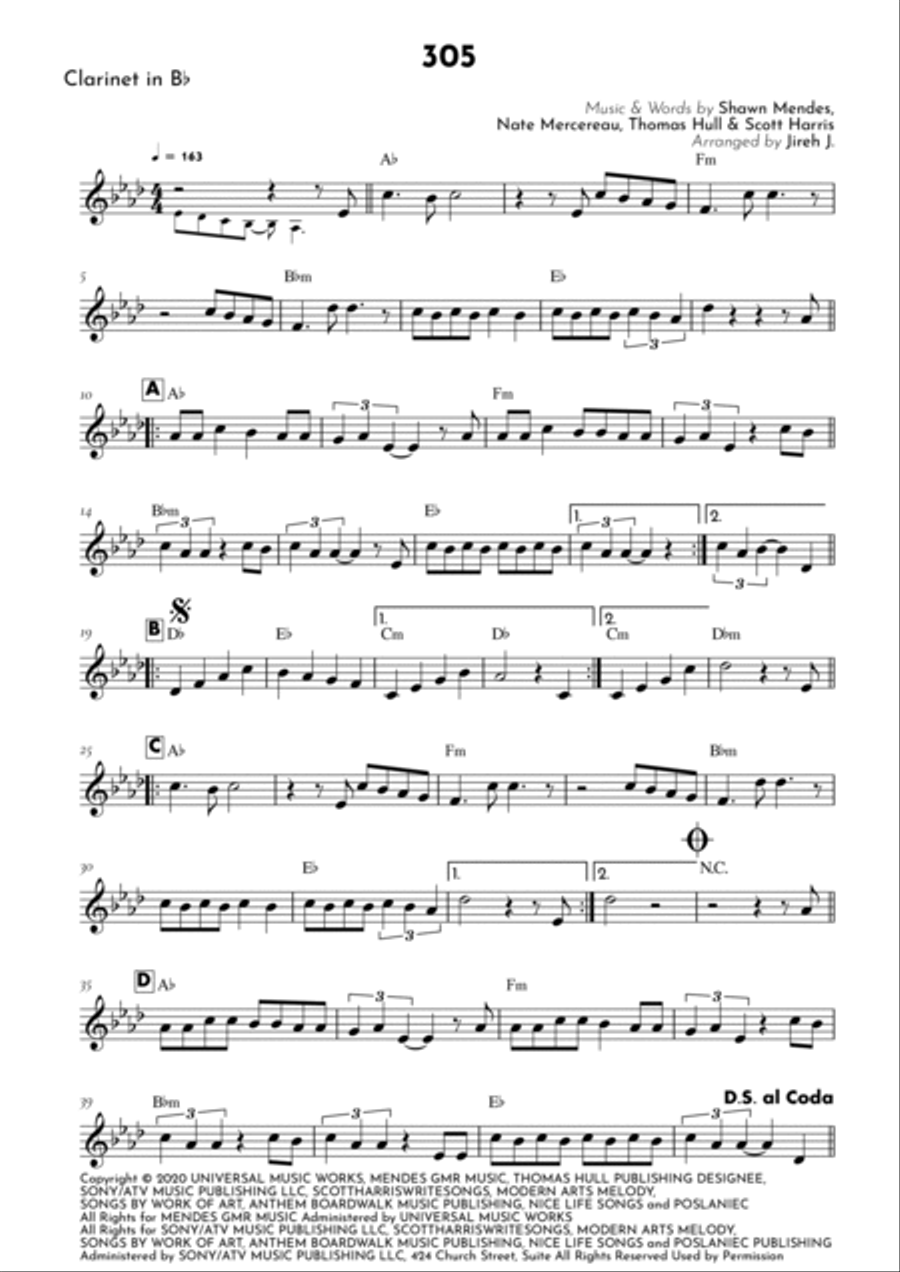305 B-Flat Clarinet scores gallery preview page 2