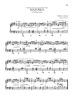 Book cover for Mazurka in F-sharp minor, Op. 6, No. 1