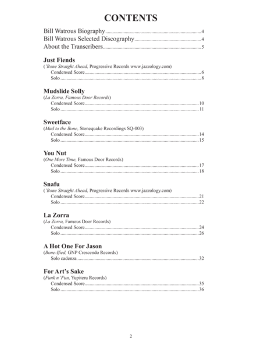 The Music of Bill Watrous Baritone Horn scores gallery preview page 2