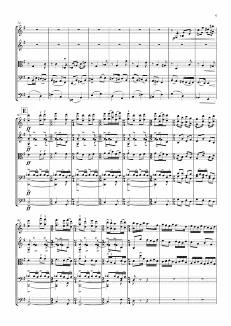 Welsh Folk Song Suite for string orchestra String Orchestra scores gallery preview page 5
