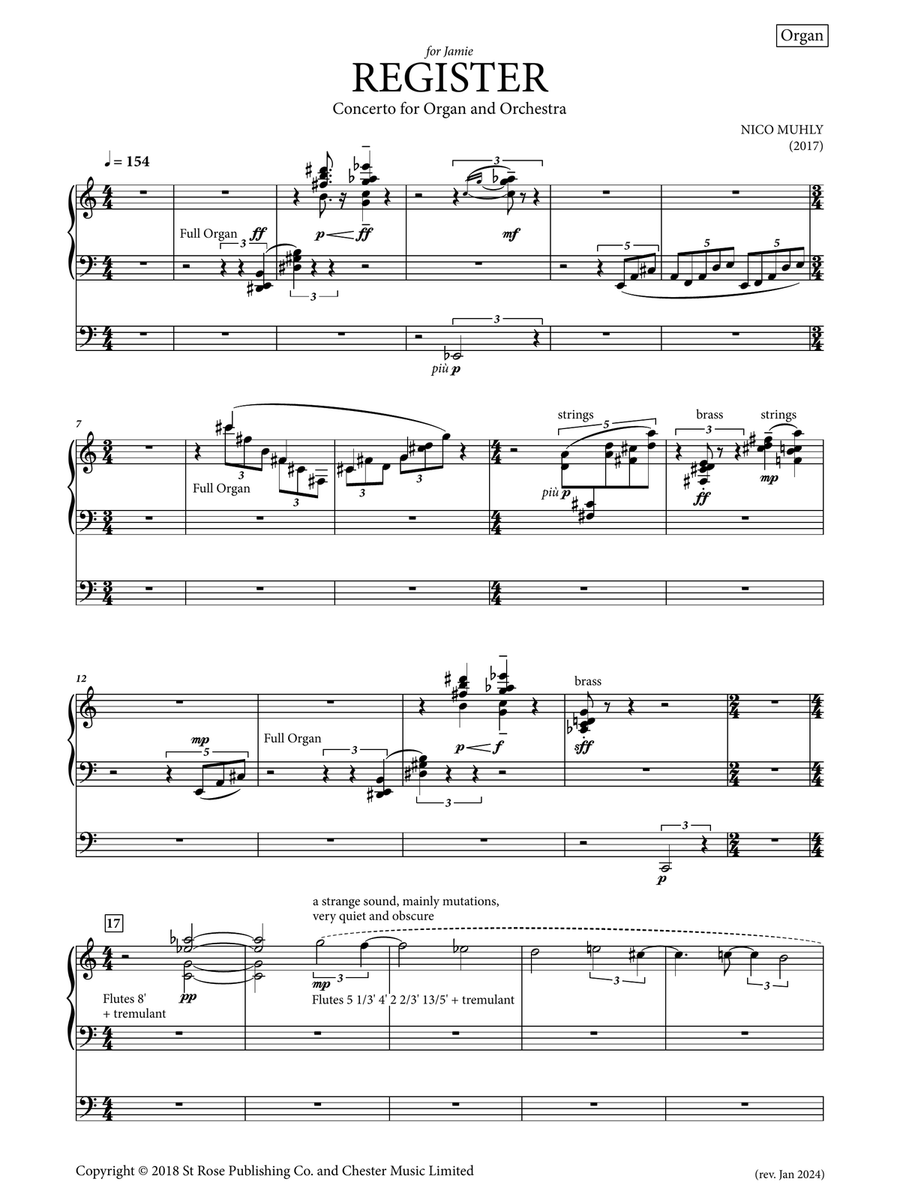Register (Solo Part) Piano scores gallery preview page 1